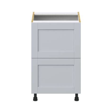 j collection shaker assembled base cabinet with metal drawer boxes|Cumberland Light Gray Shaker Style Cabinets .